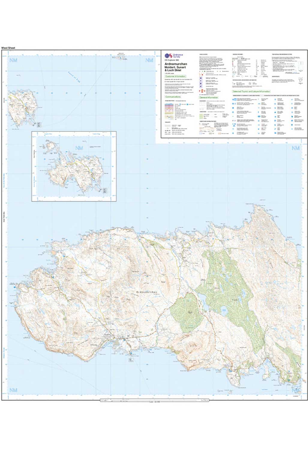 Ordnance Survey Ardnamurchan, Moidart, Sunart & Loch Shiel - OS Explorer 390 Map