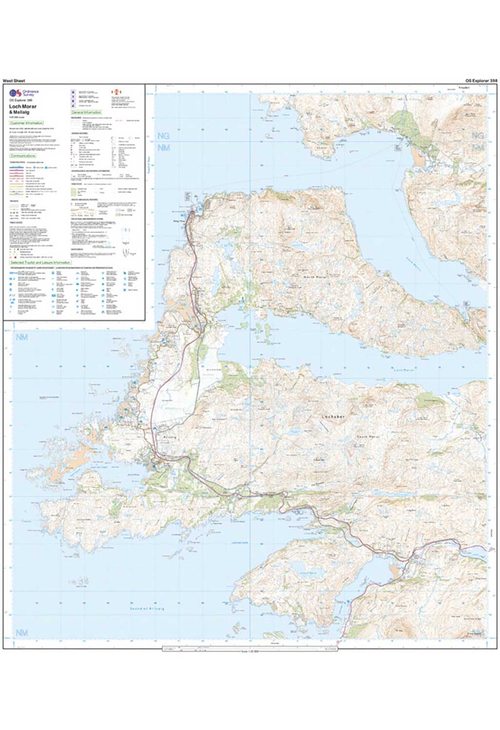 Ordnance Survey Loch Morar & Mallaig - OS Explorer 398 Map