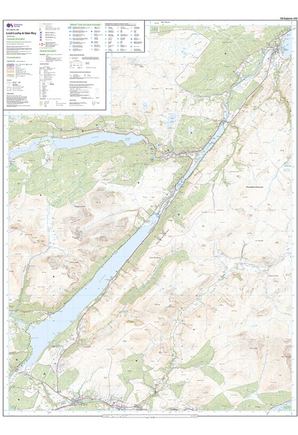 Ordnance Survey Loch Lochy & Glen Roy - OS Explorer 400 Map