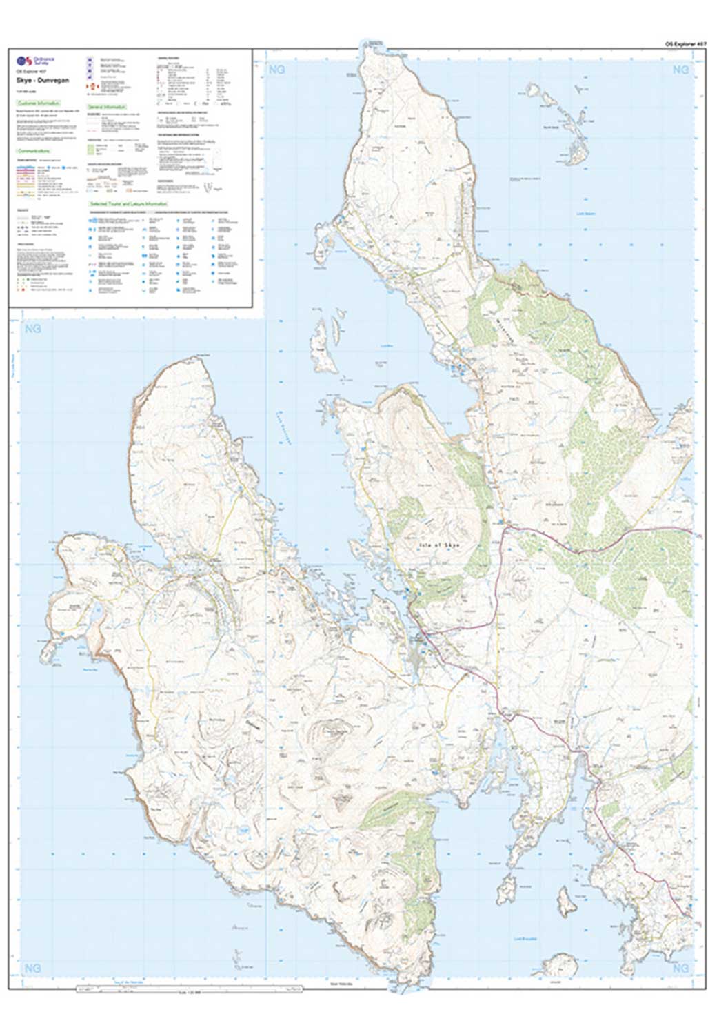 Ordnance Survey Skye - Dunvegan - OS Explorer 407 Map