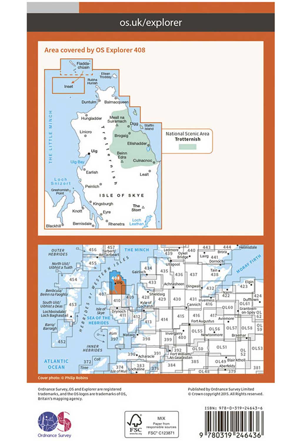 Ordnance Survey Skye - Trotternish & The Storr - OS Explorer 408 Map