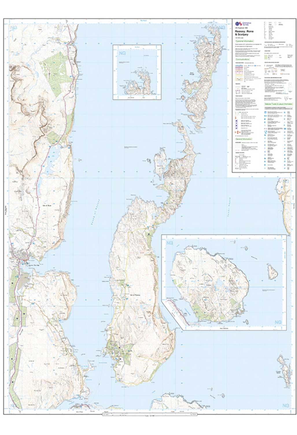 South Rona Map Ordnance Survey Explorer 409: Raasay, Rona & Scalpay – Outsiders Store UK