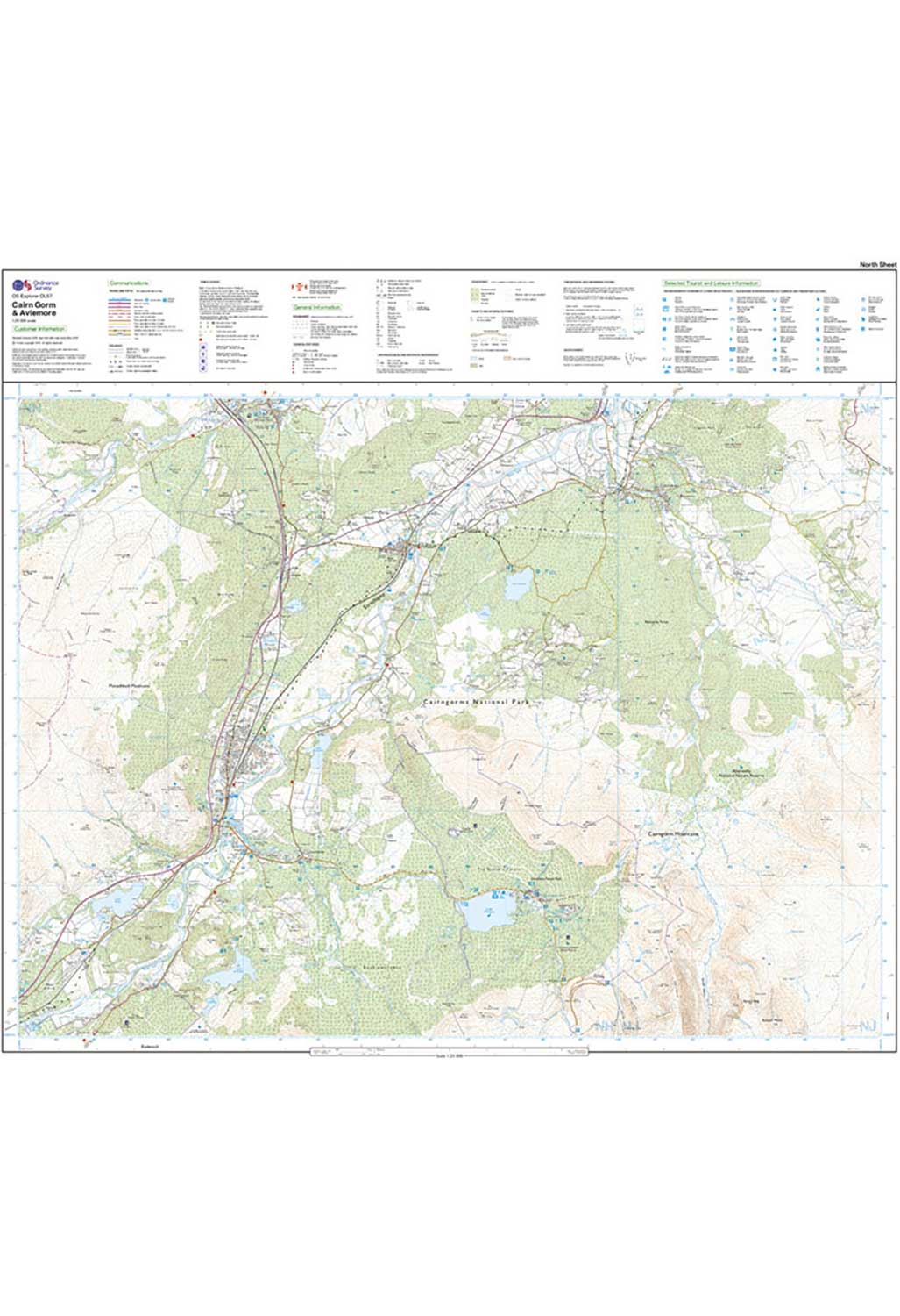 Ordnance Survey Cairn Gorm & Aviemore - OS Explorer Active OL57 Map