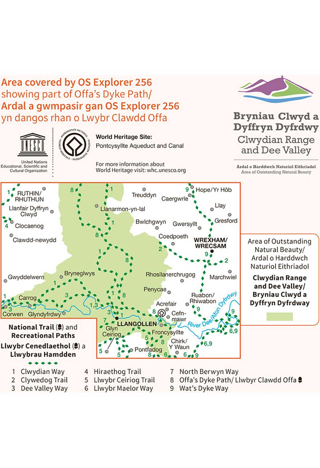 Ordnance Survey Wrexham - OS Explorer Active 256 Map