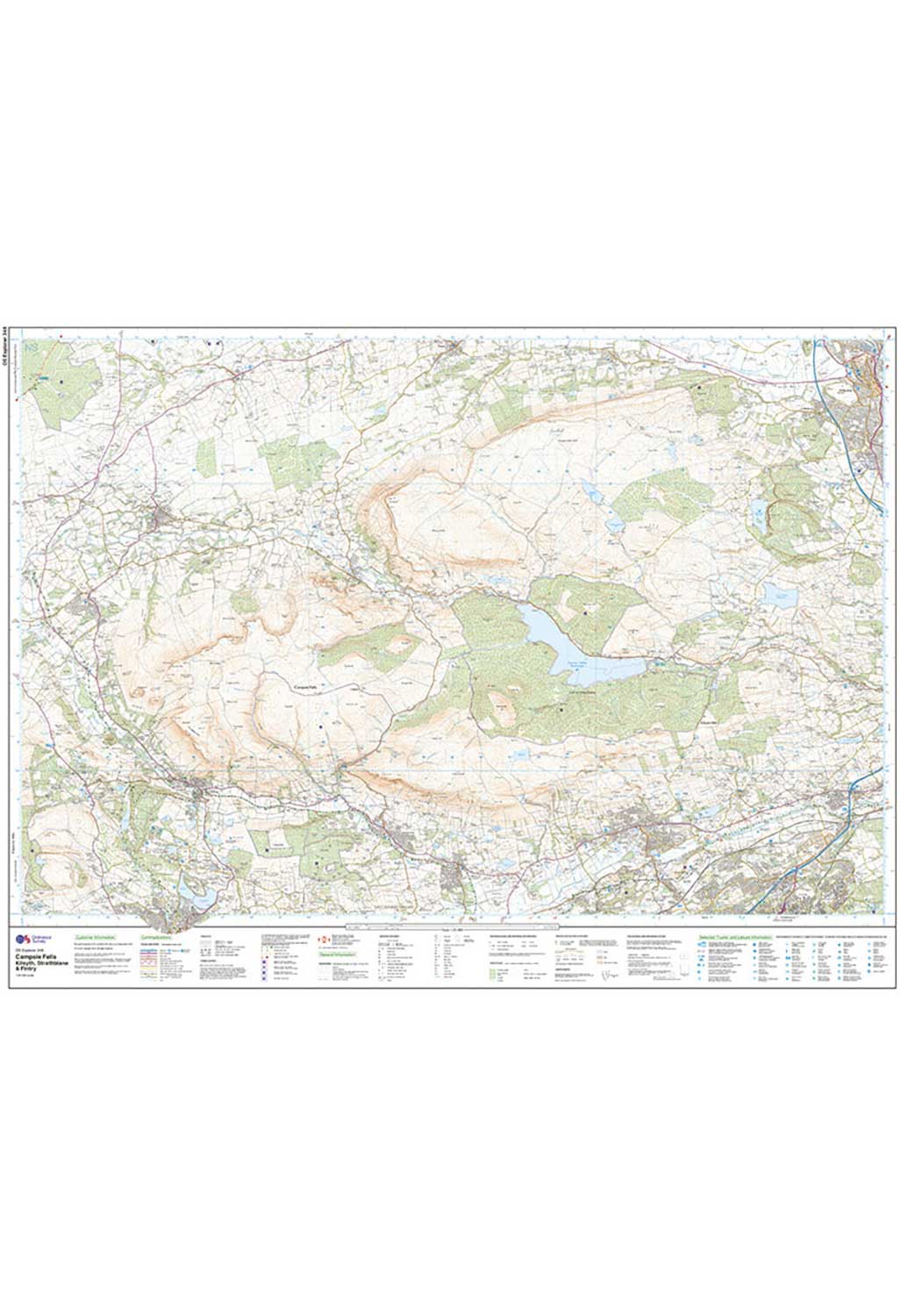 Ordnance Survey Campsie Fells - OS Explorer Active 348 Map