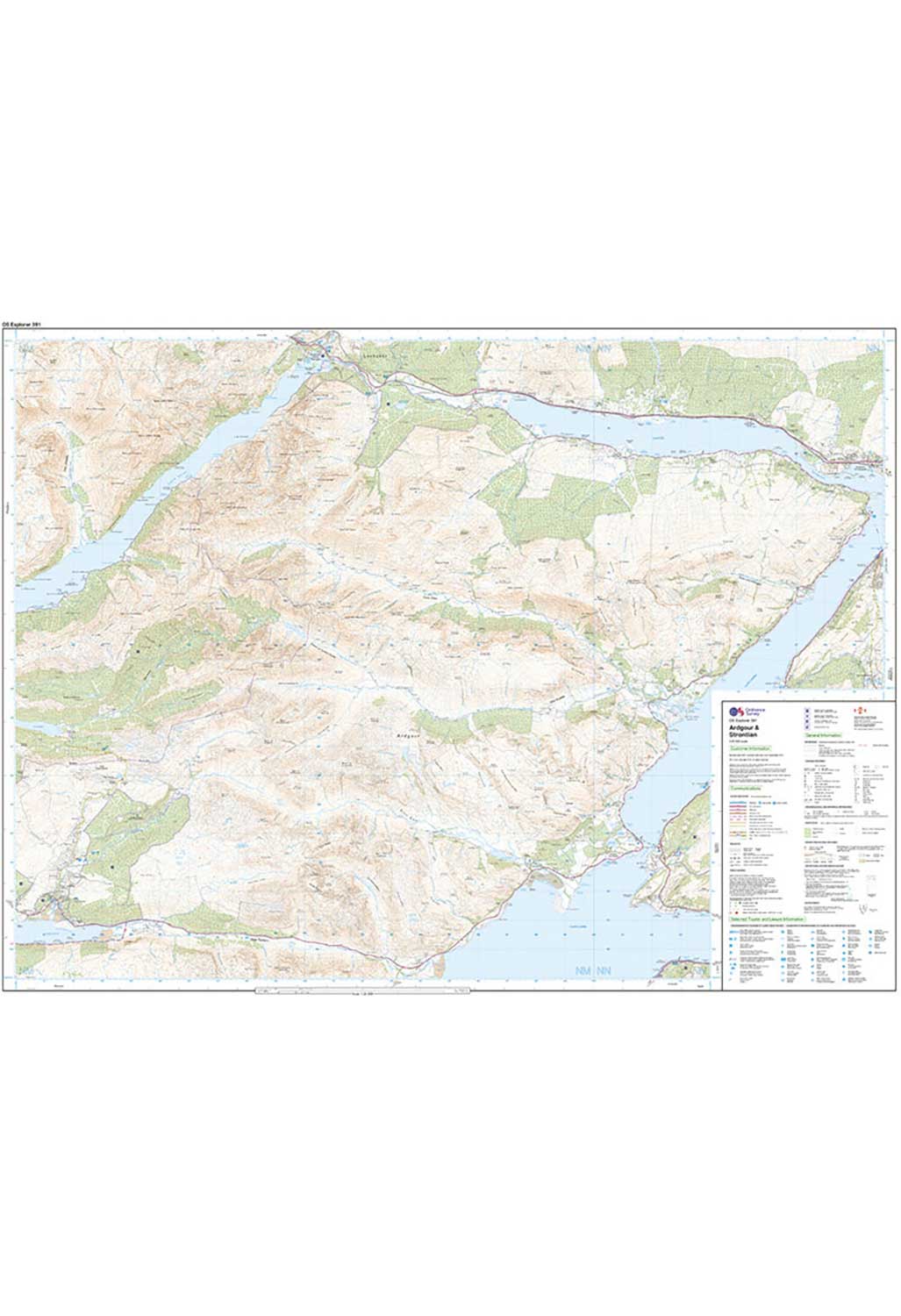 Ordnance Survey Ardgour & Strontian - OS Explorer Active 391 Map