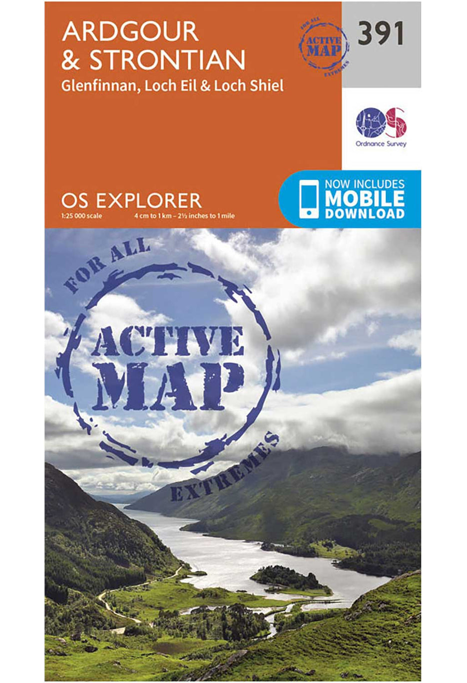 Ordnance Survey Ardgour & Strontian - OS Explorer Active 391 Map 0
