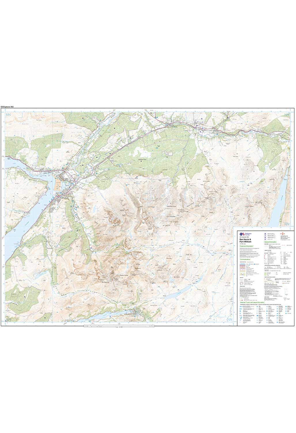 Ordnance Survey Ben Nevis - OS Explorer Active 392 Map