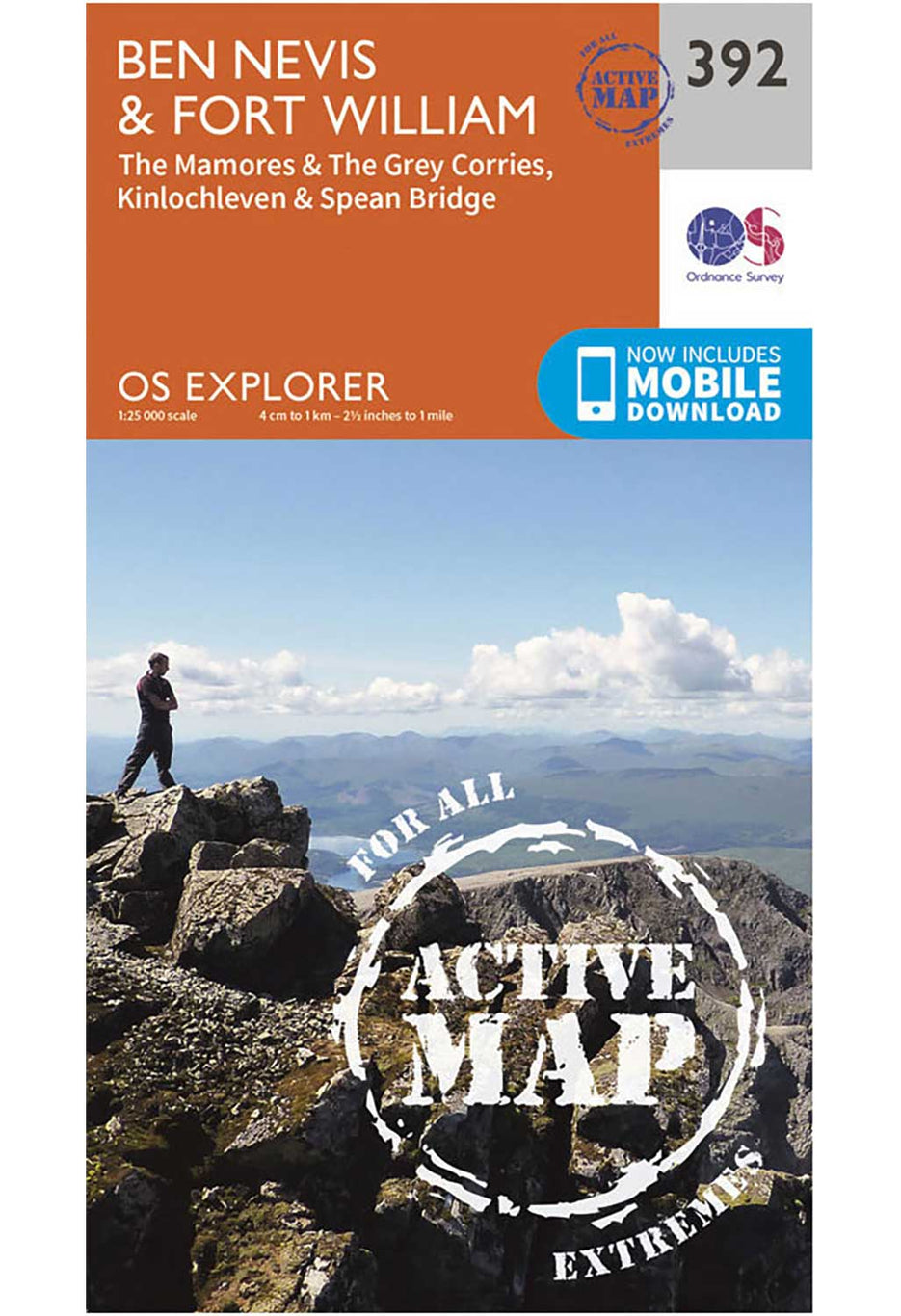 Ordnance Survey Ben Nevis - OS Explorer Active 392 Map 0