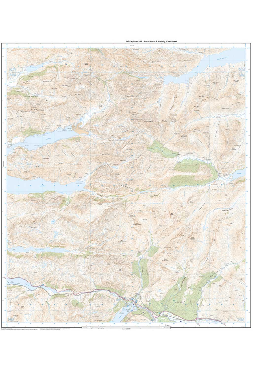 Morar Map Ordnance Survey Loch Morar & Mallaig - OS Explorer Active 398 Map ...