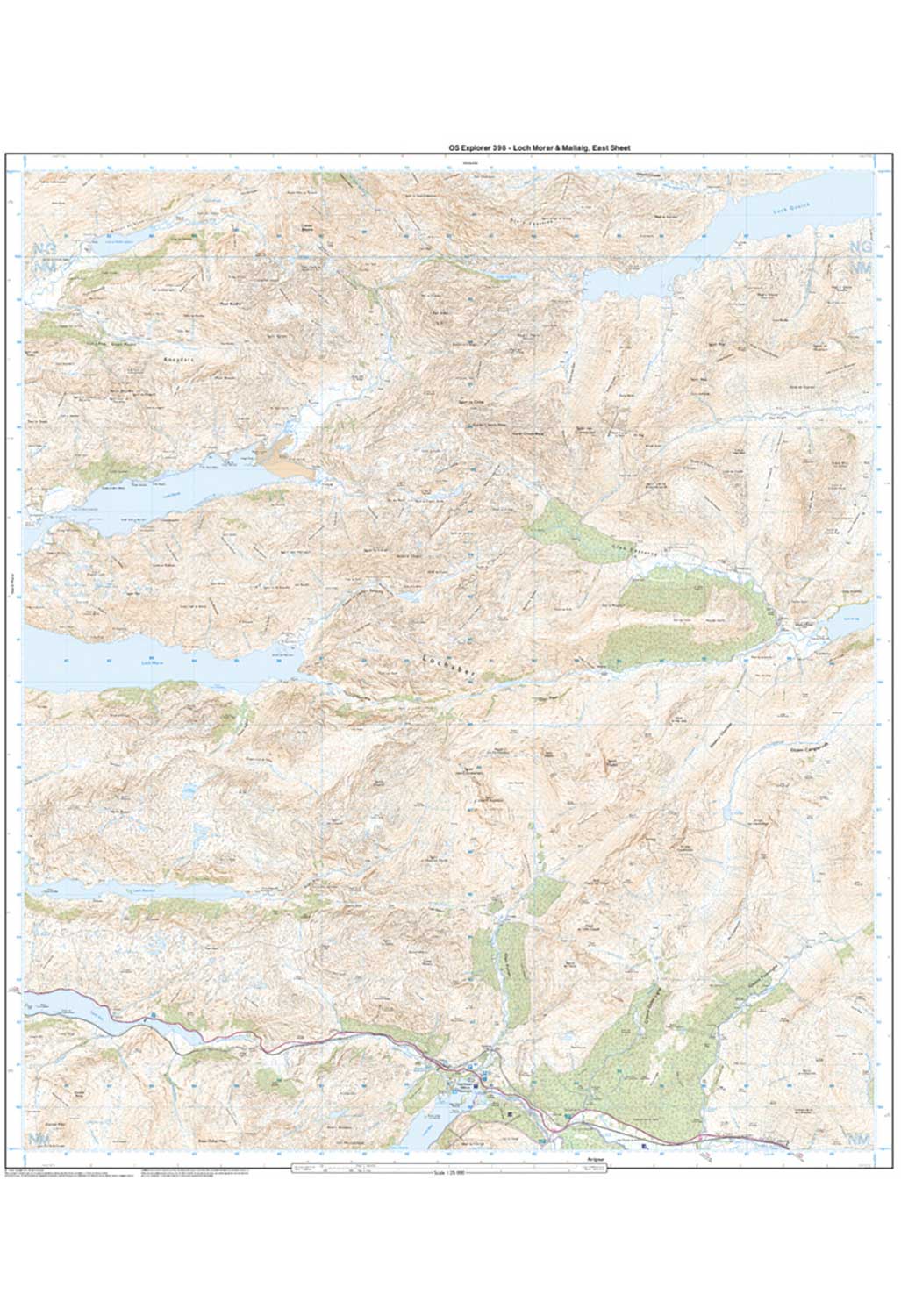 Ordnance Survey Loch Morar & Mallaig - OS Explorer Active 398 Map