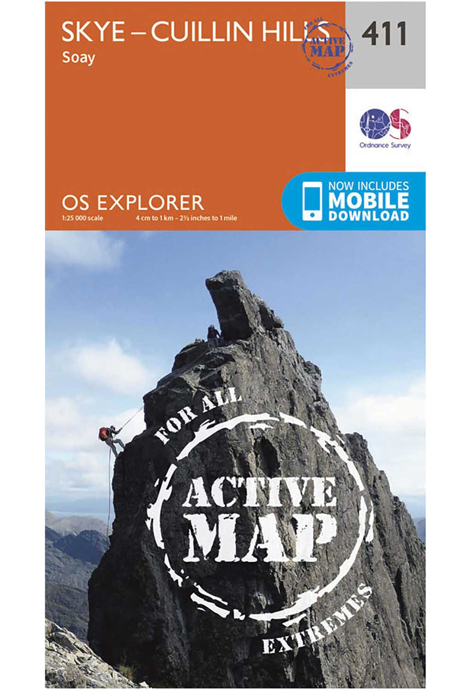 Ordnance Survey Skye - Cuillin Hills - OS Explorer Active 411 Map 0