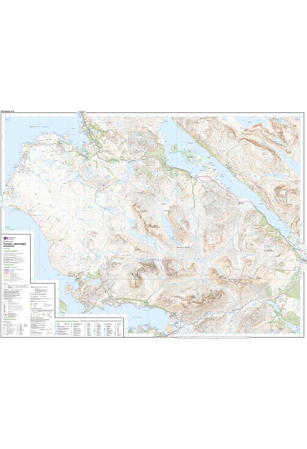 Ordnance Survey Torridon - Beinn Eighe & Liathach - OS Explorer Active 433 Map