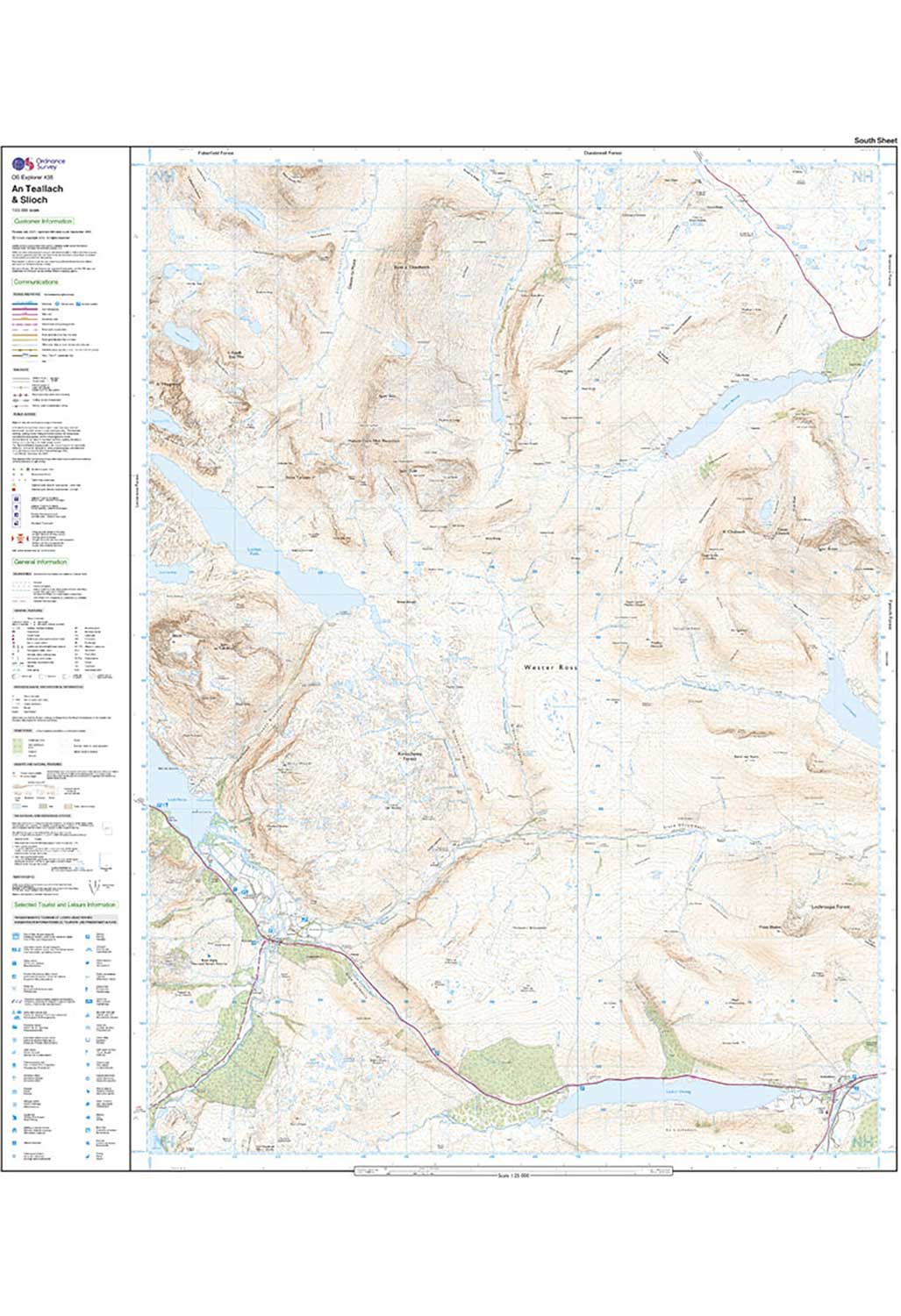 Ordnance Survey An Teallach & Slioch - OS Explorer Active 435 Map