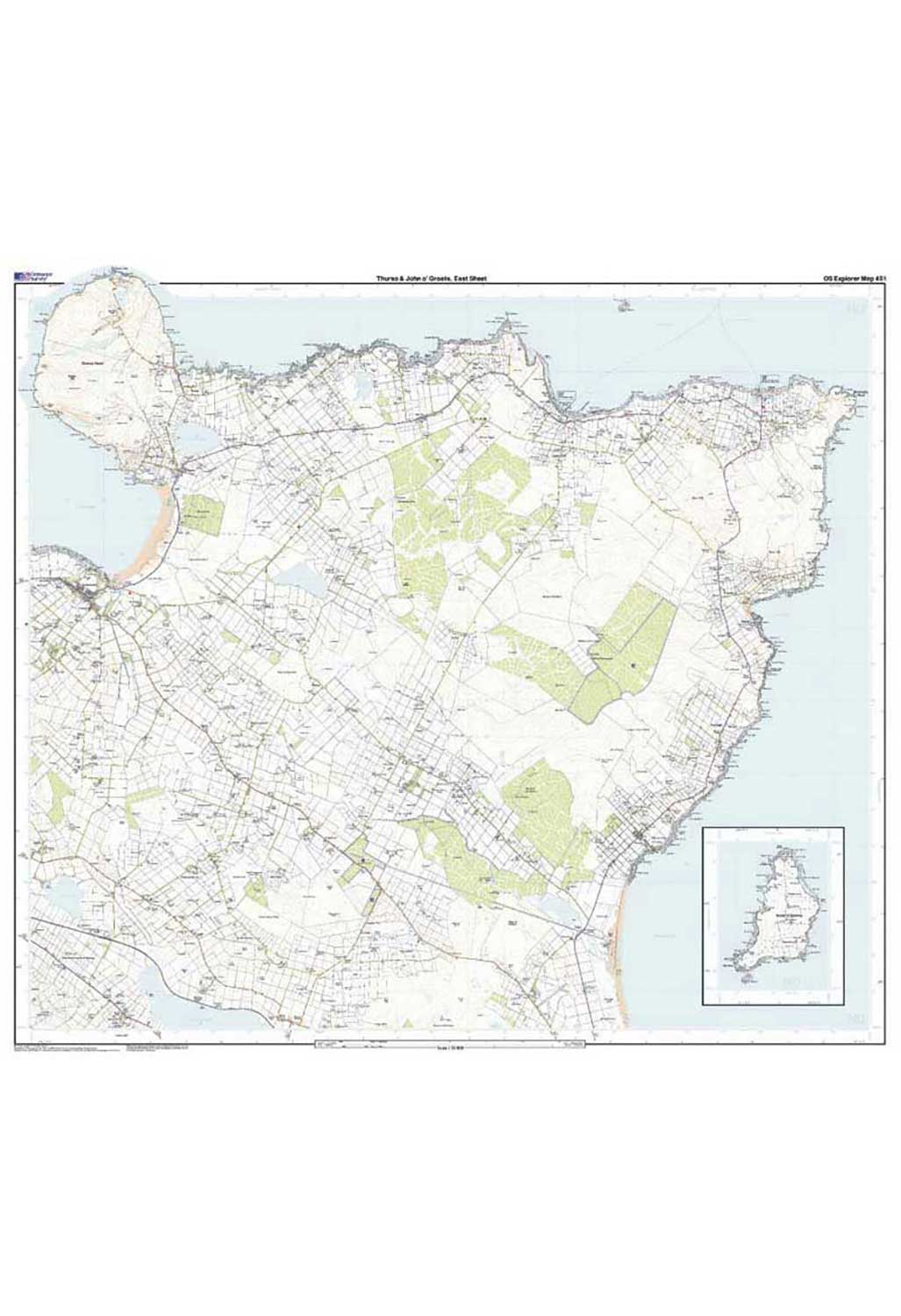 Ordnance Survey Thurso & John O'Groats - Active Explorer 451 Map