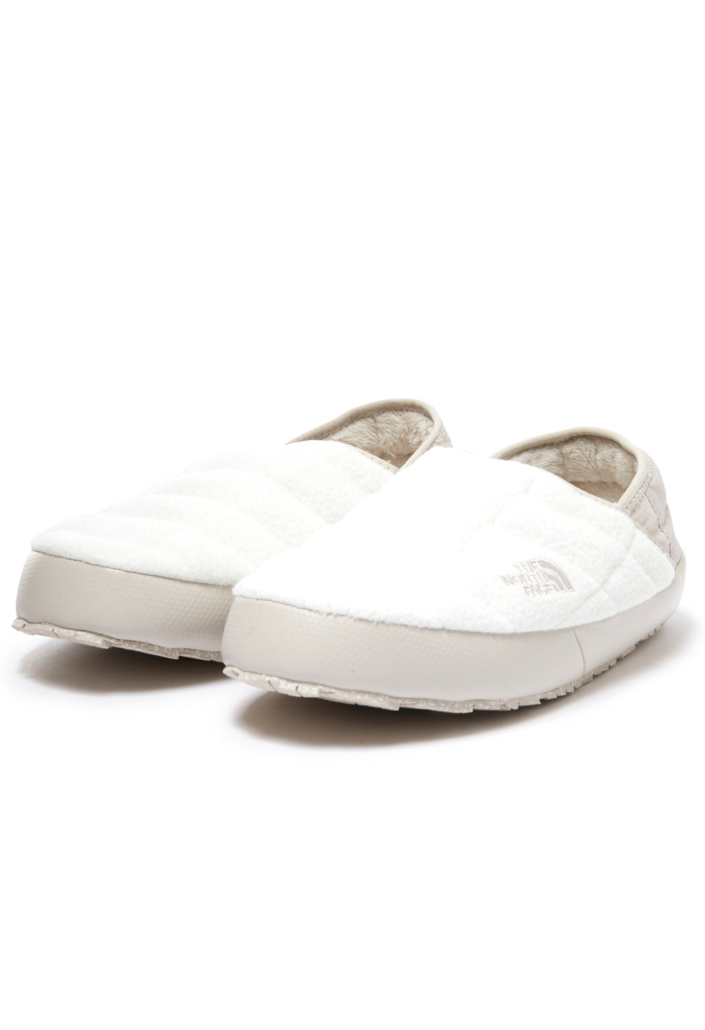The North Face Women's ThermoBall V Denali Traction Mules - Gardenia White/Silver Grey