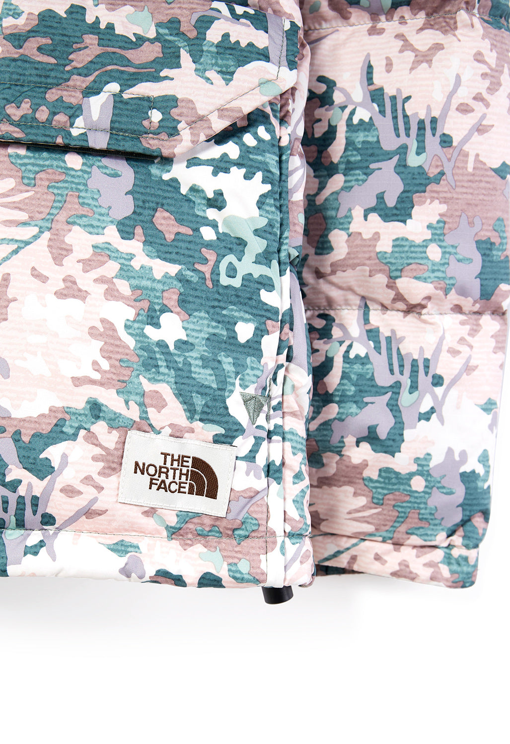 The North Face Print Sierra Women's Down Parka Jacket Laurel Wreath Green