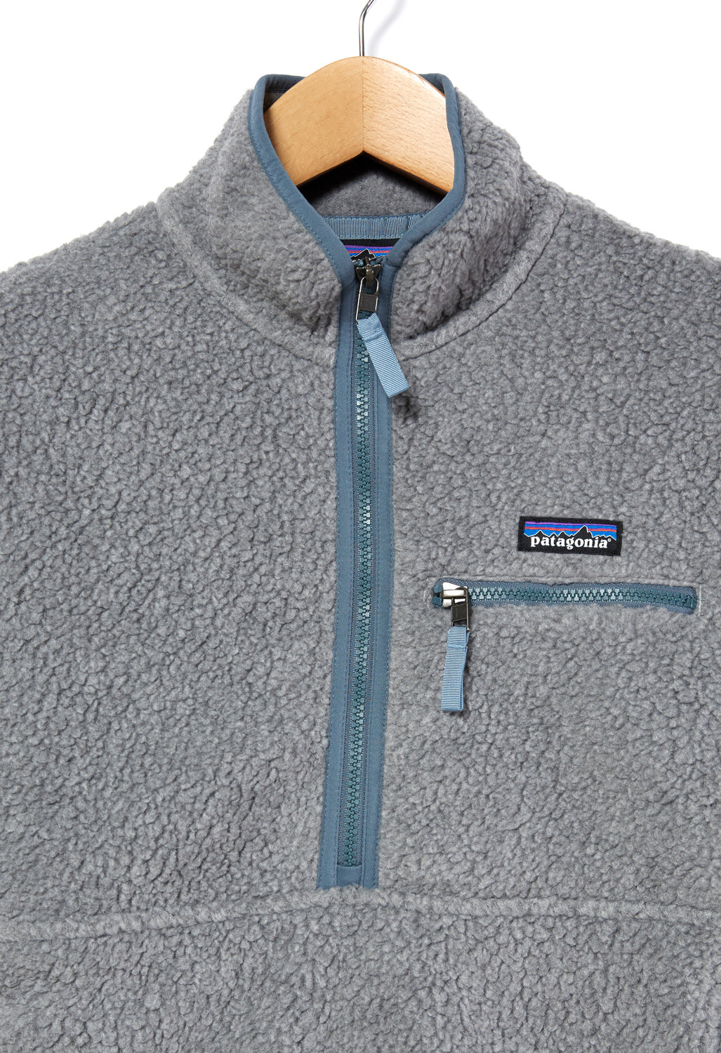 Patagonia Women's Retro Pile Marsupial Fleece - Salt Grey / Light Plume Grey