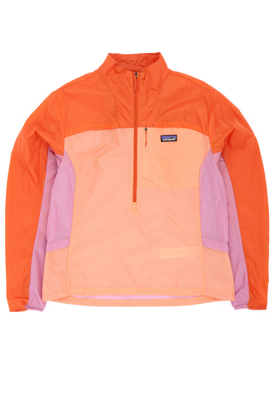 Patagonia Women's Houdini Stash Half Zip Pullover - Coal Orange