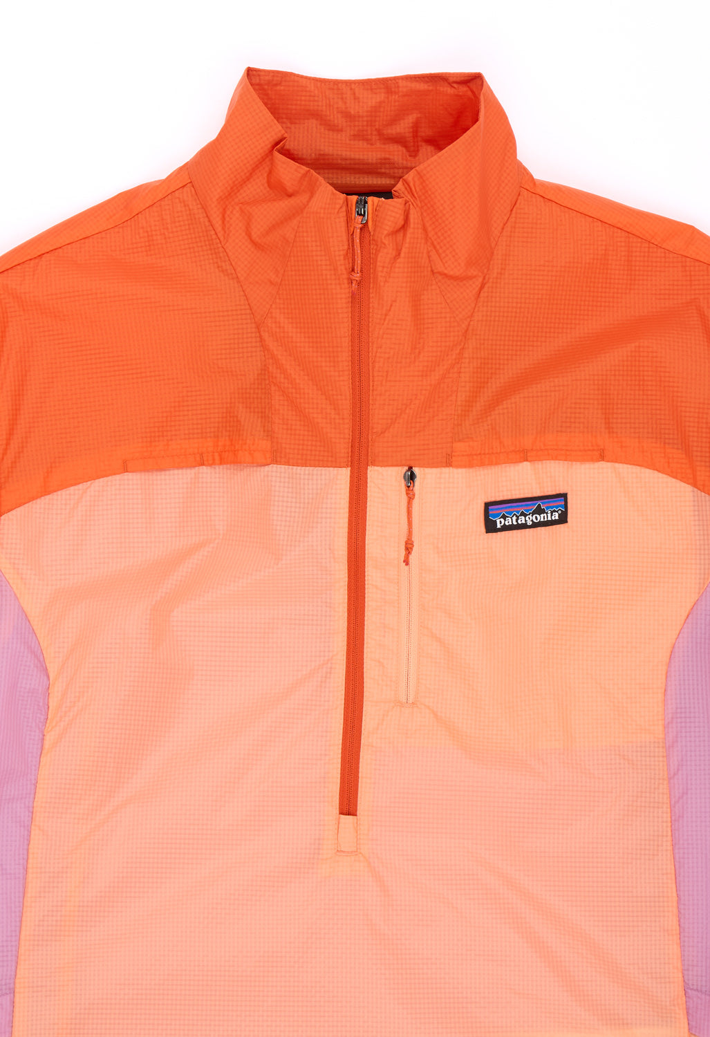 Patagonia Women's Houdini Stash Half Zip Pullover - Coal Orange