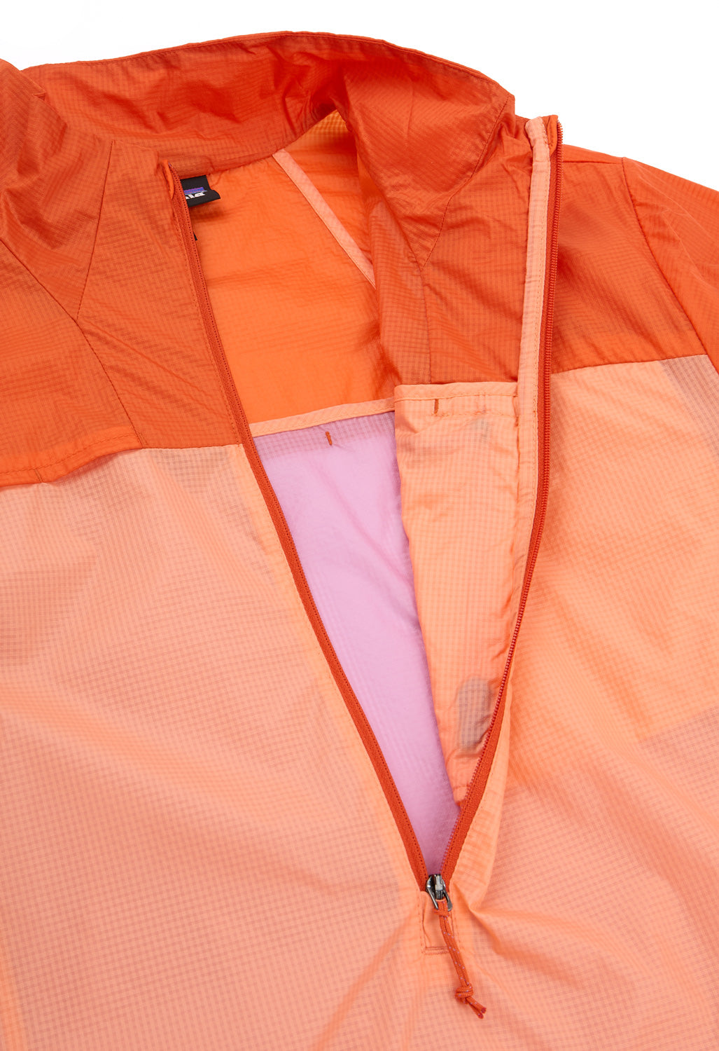 Patagonia Women's Houdini Stash Half Zip Pullover - Coal Orange