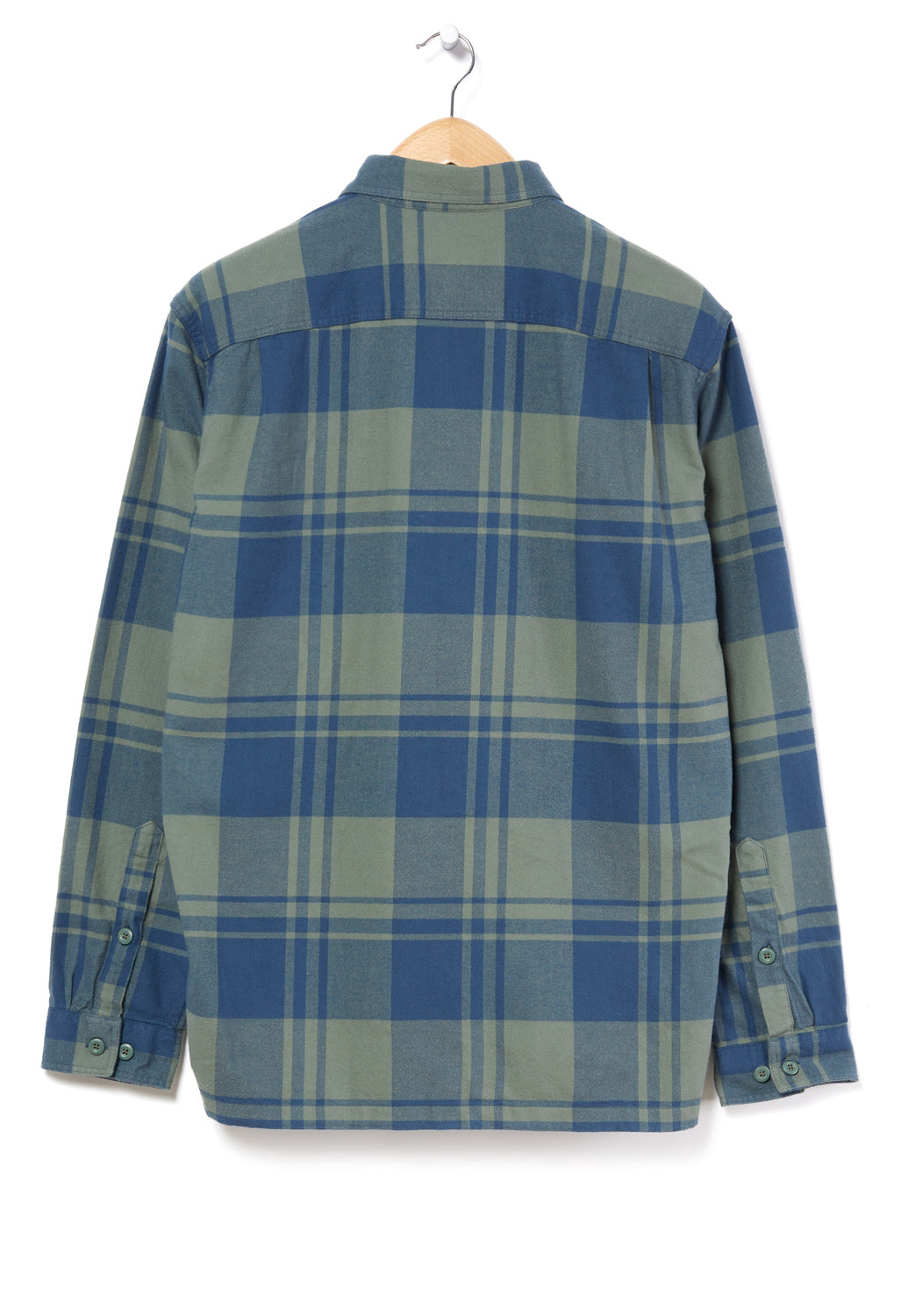 Patagonia Men's Organic Long Sleeve Flannel Shirt - Hemlock Green/Live Oak