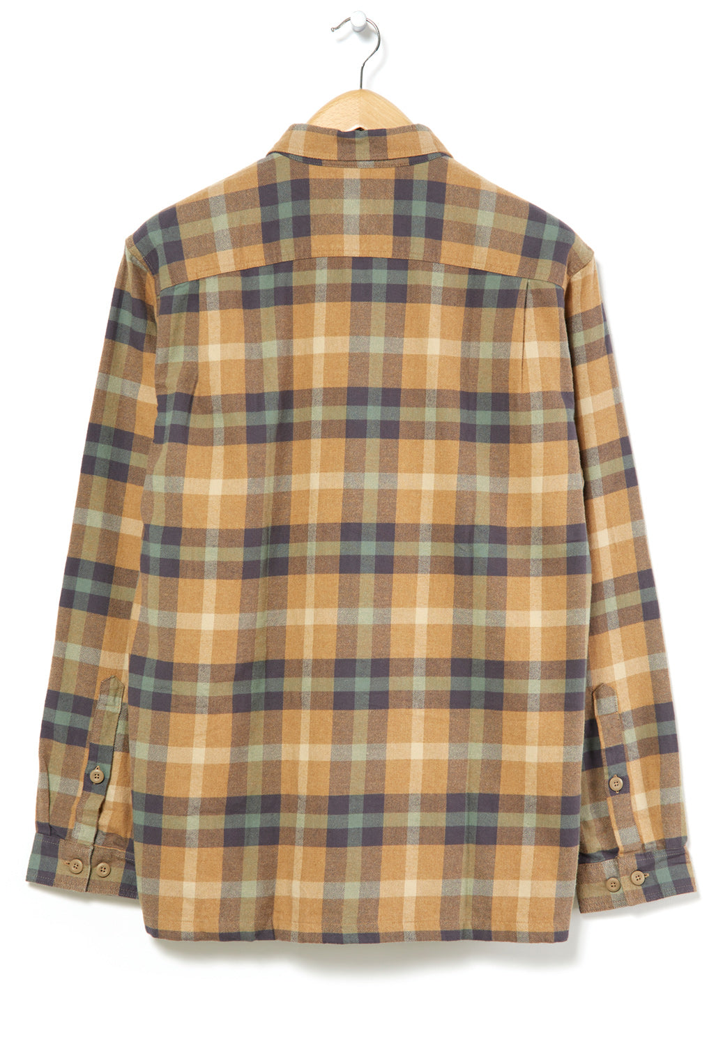 Patagonia Men's Organic Long Sleeve Flannel Shirt - Mojave Khaki/Forage