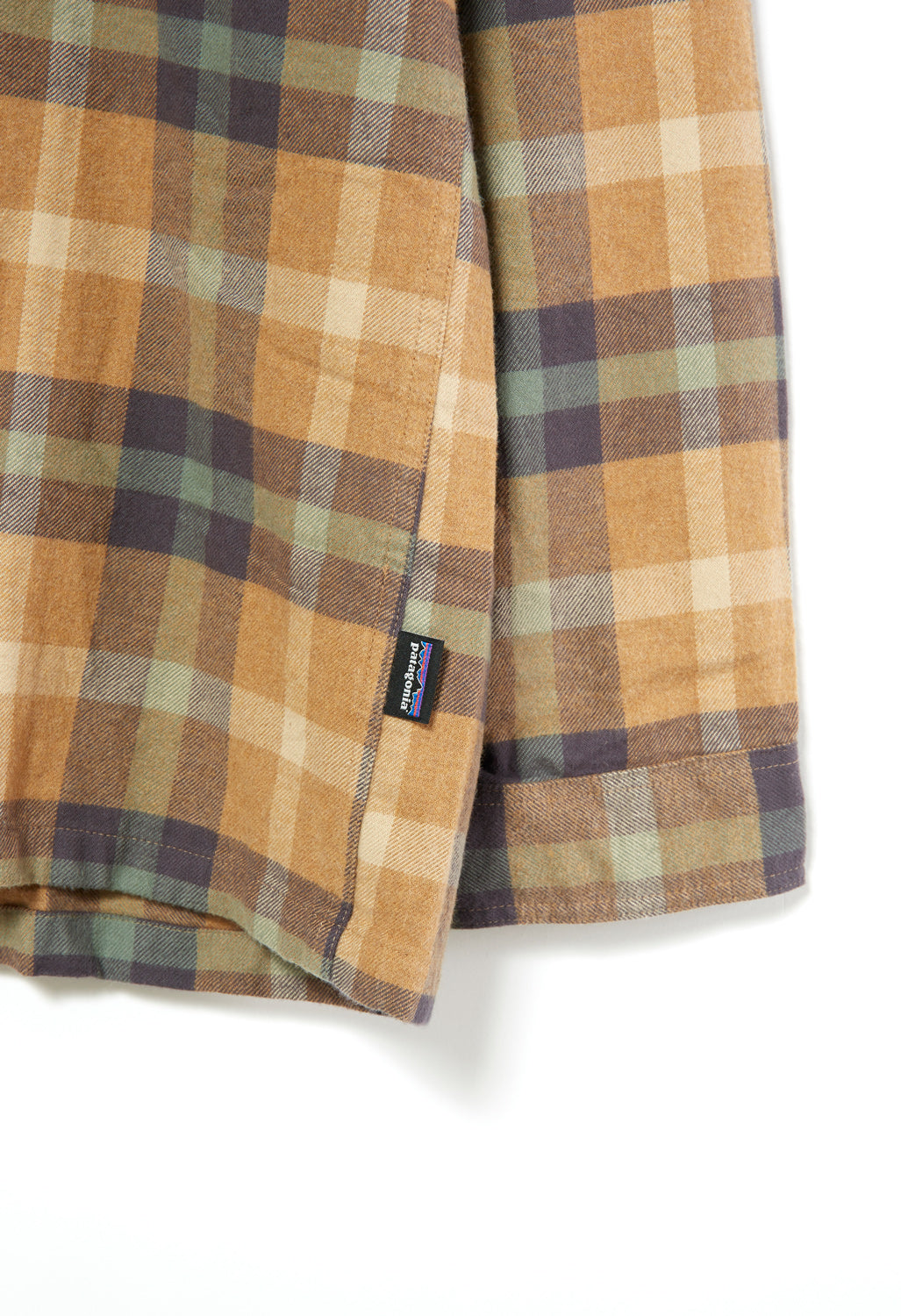 Patagonia Men's Organic Long Sleeve Flannel Shirt - Mojave Khaki/Forage