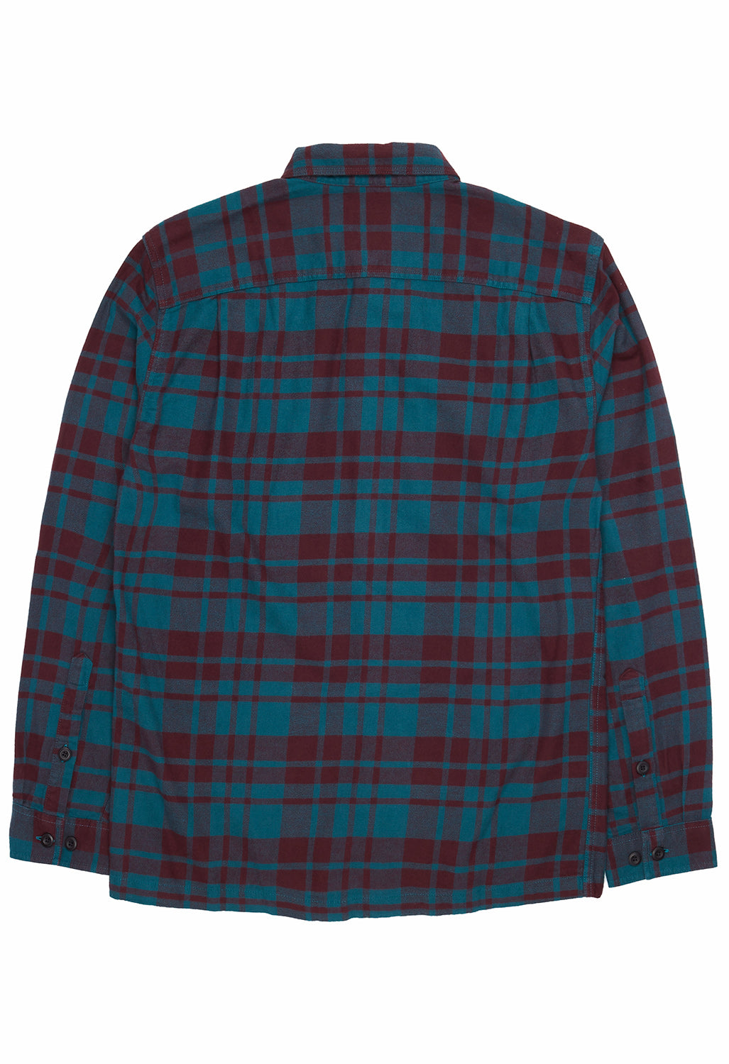 Patagonia Men's Organic Cotton MW Fjord Flannel  L/S Shirt - Ice Caps: Belay Blue