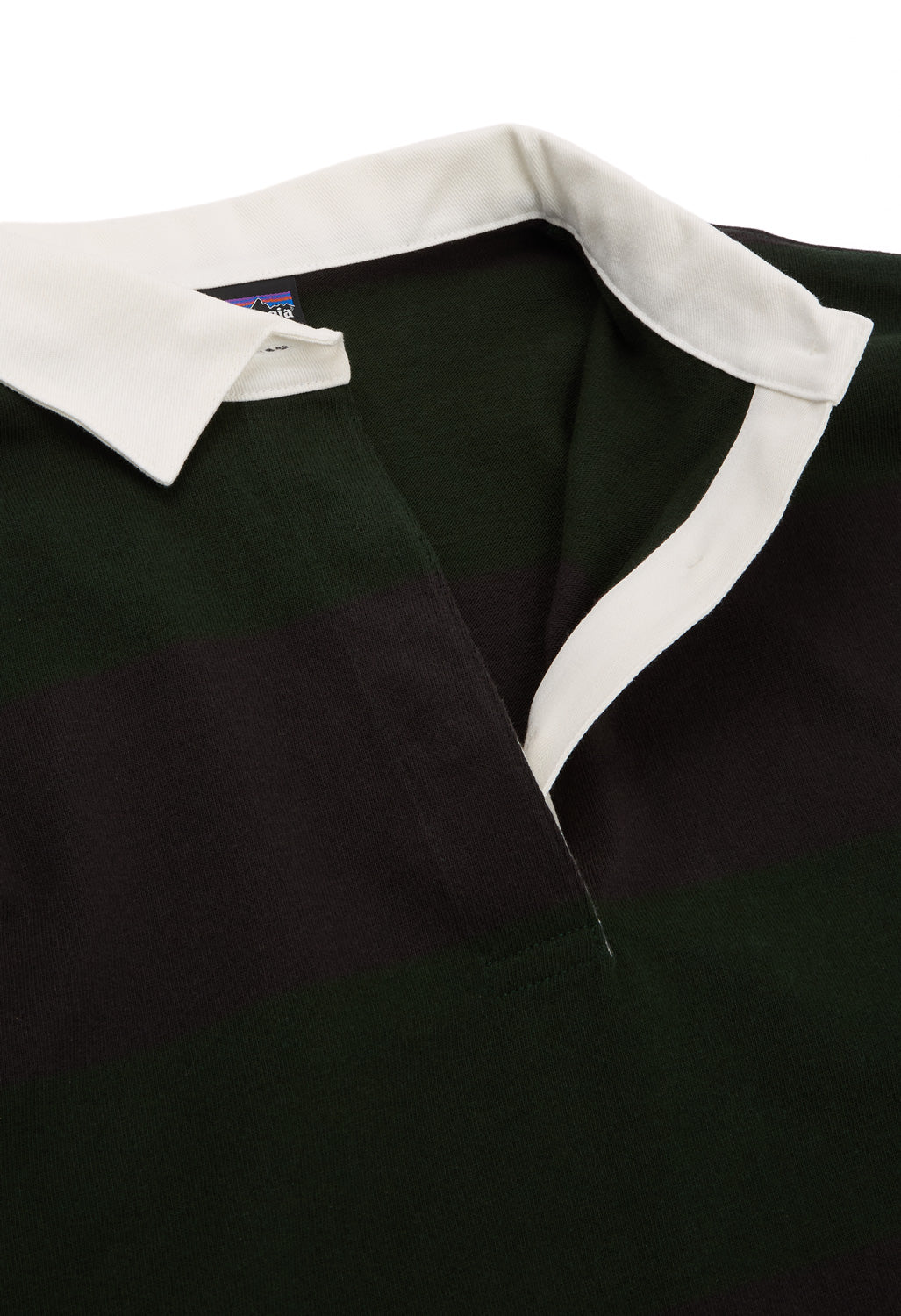 Patagonia Women's Long Sleeve Rugby Shirt - Wide Stripe / Old Growth Green