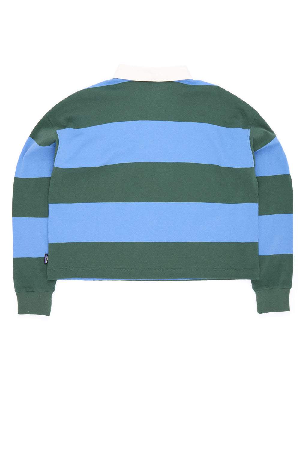 Patagonia Women's Long Sleeve Rugby Shirt - Wide Stripe / Diver Blue