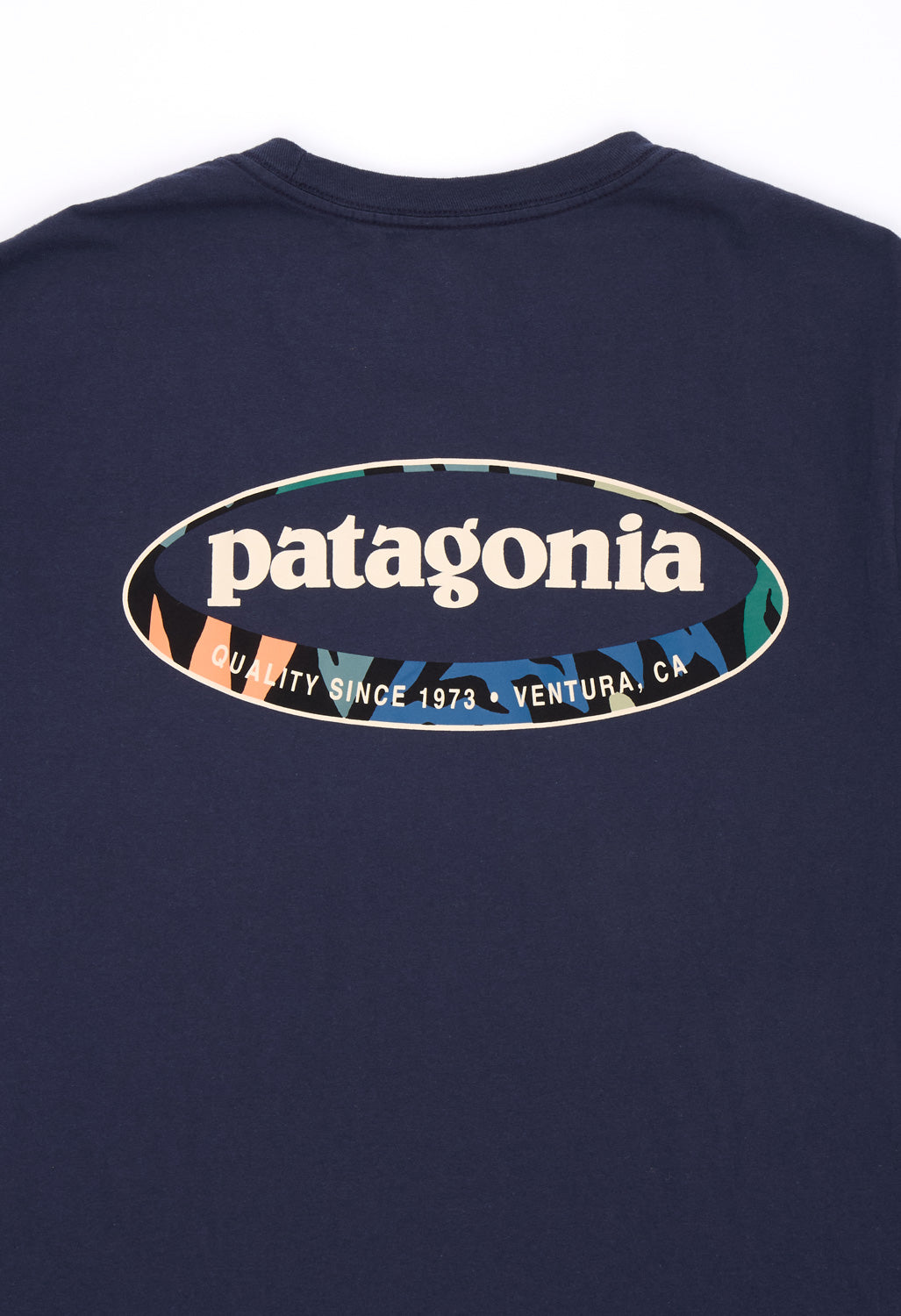 Patagonia Men's '95 Oval Logo T-Shirt - New Navy / Kaleido