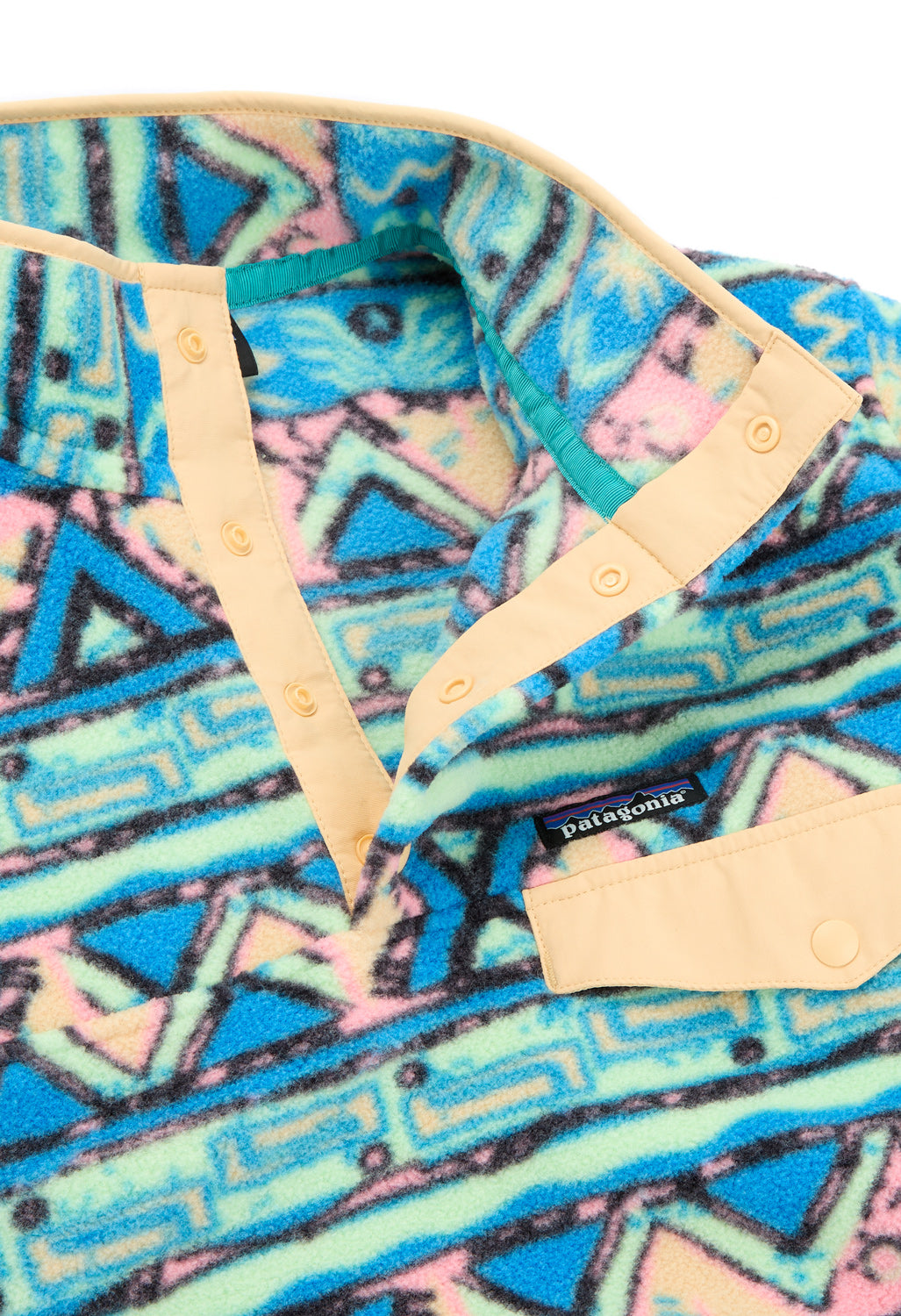 Patagonia Women's Lightweight Synchilla Snap-T Pullover - High Hopes Geo: Salamander Green