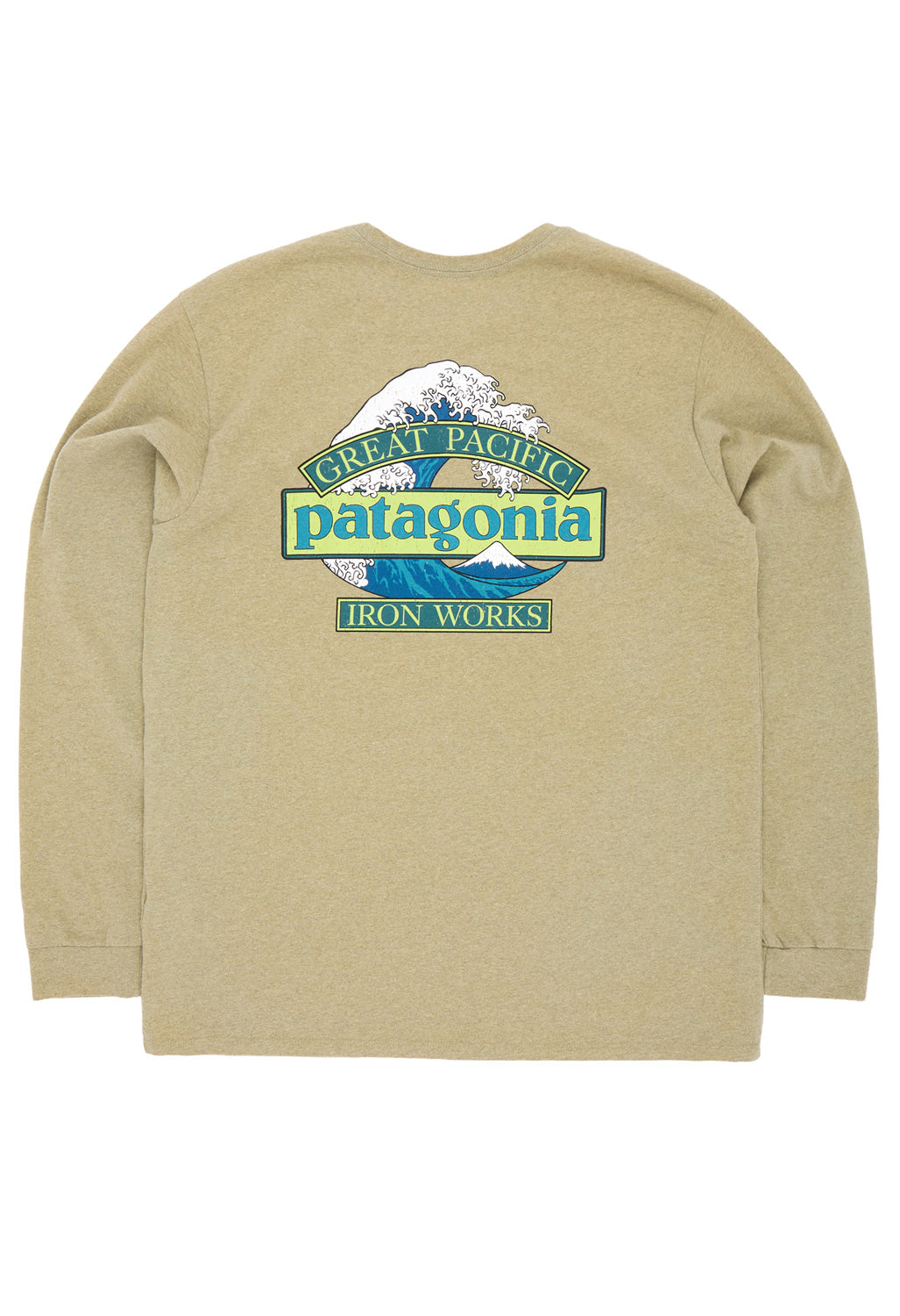 Patagonia Men's Great Waves Long Sleeve Responsibili-Tee - Gumtree Green