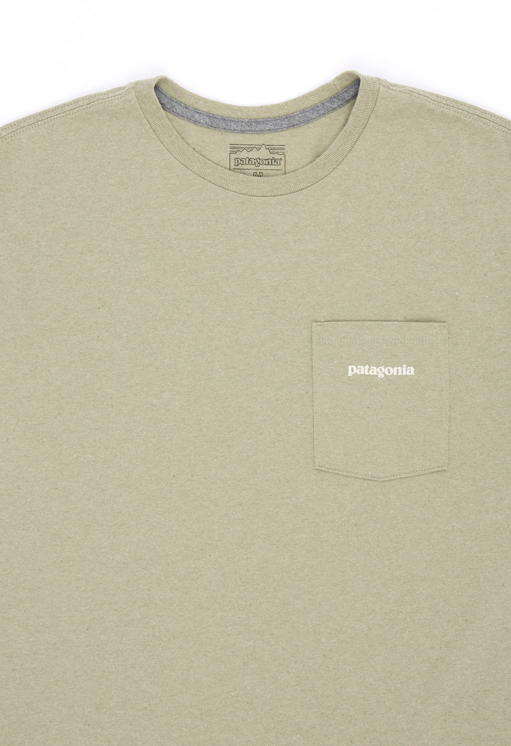 Patagonia Men's Boardshort Logo Pocket Responsibili-Tee - Gumtree Green