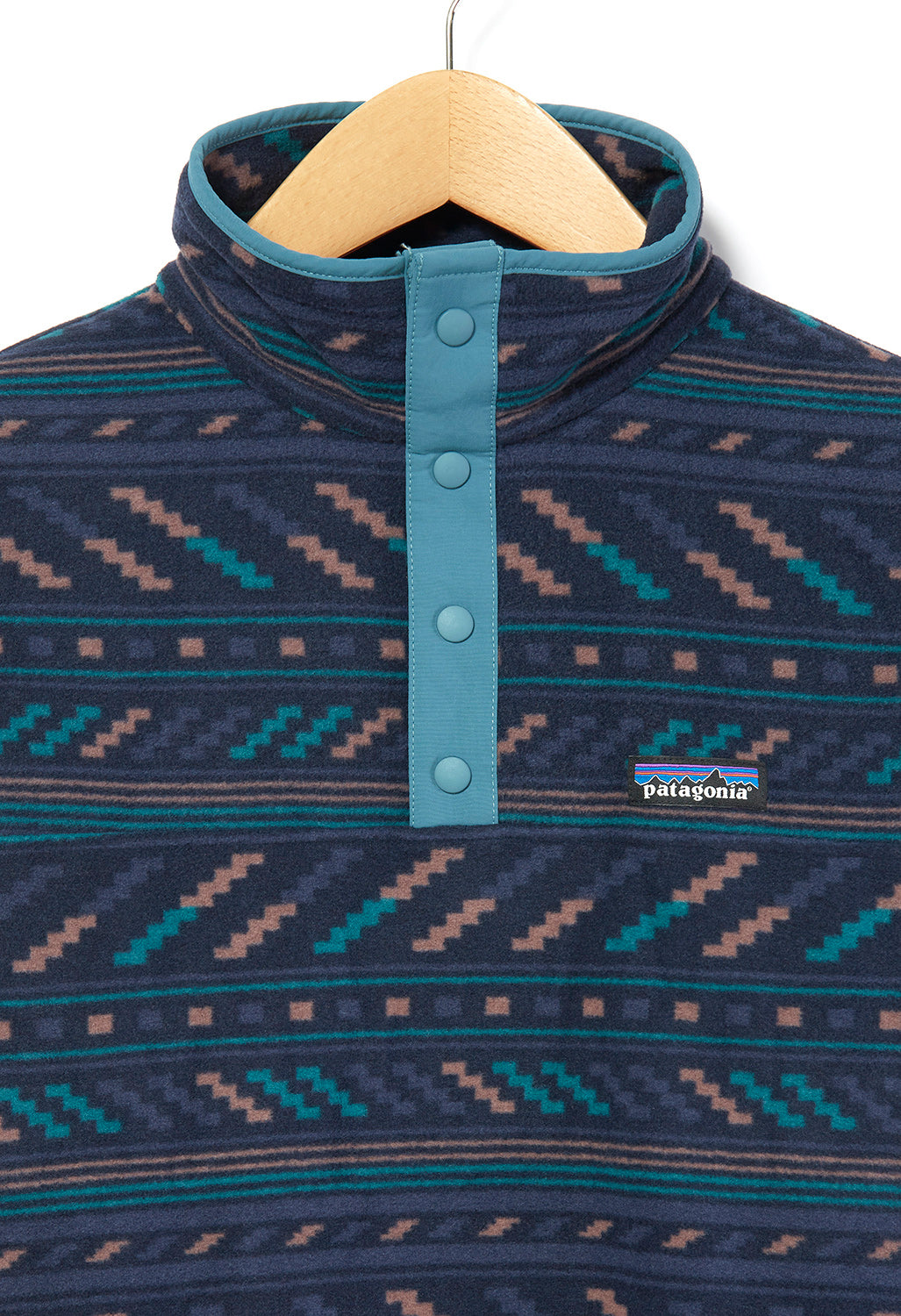 Patagonia Micro D Women's Snap-T Pullover - Bergy Bits/New Navy