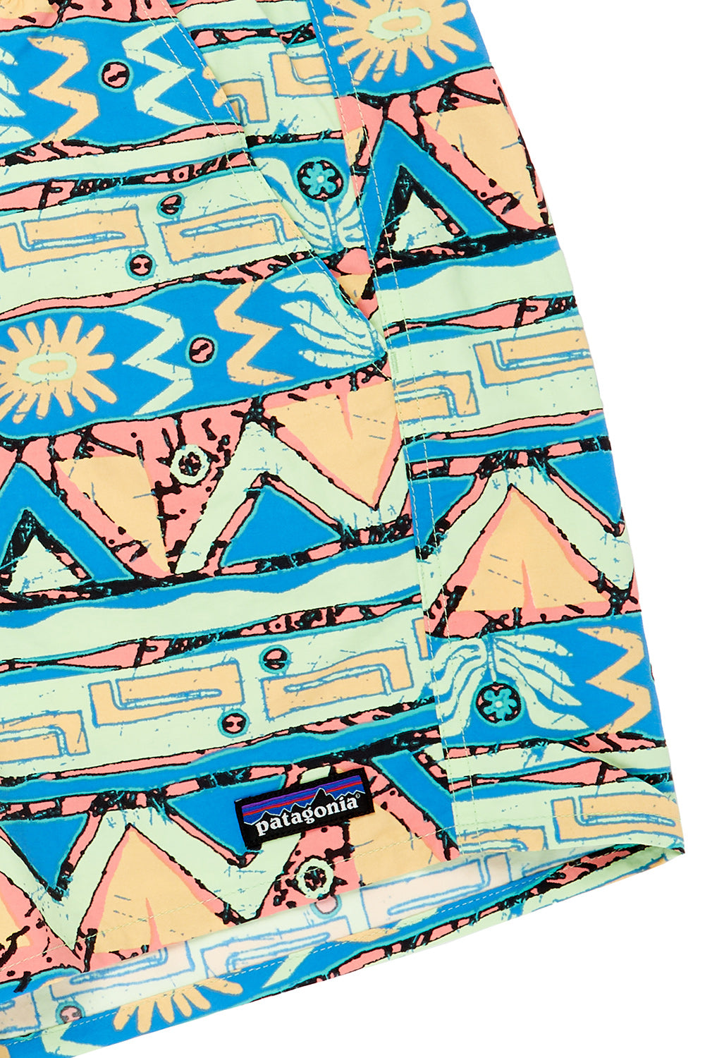 Patagonia Women's Baggies 5" Shorts - High Hopes Geo: Salamander Green