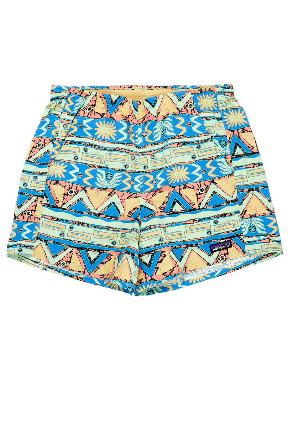 Patagonia Women's Baggies 5" Shorts - High Hopes Geo: Salamander Green