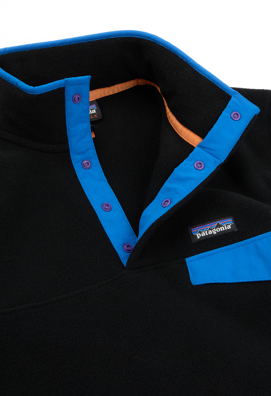 Patagonia Lwt Synchilla Snap-T Men's Pullover - Black / P6 Blue