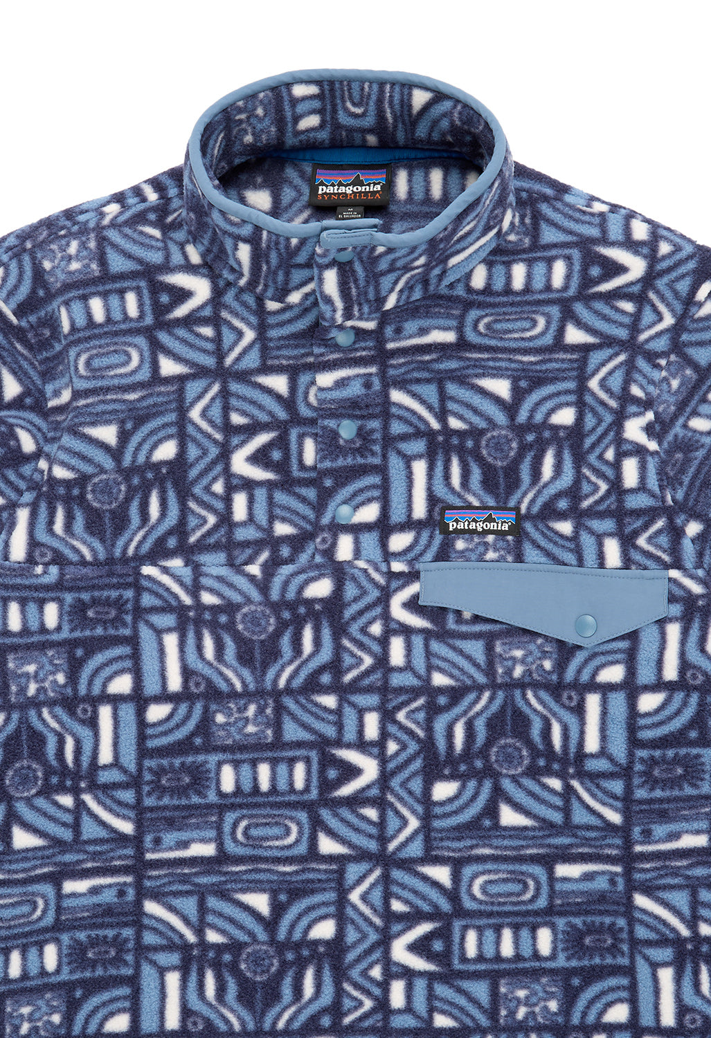 Patagonia Men's Lightweight Synchilla Snap-T Pullover - New Visions: New Navy