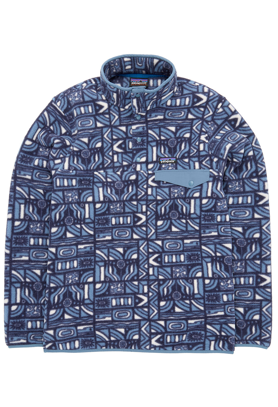 Patagonia Men's Lightweight Synchilla Snap-T Pullover - New Visions: New Navy
