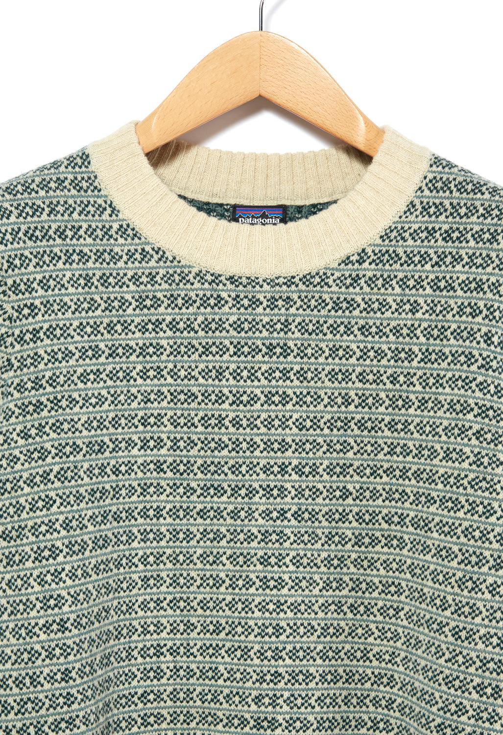 Patagonia Recycled Wool  Crewneck Sweater - Natural/Sapling