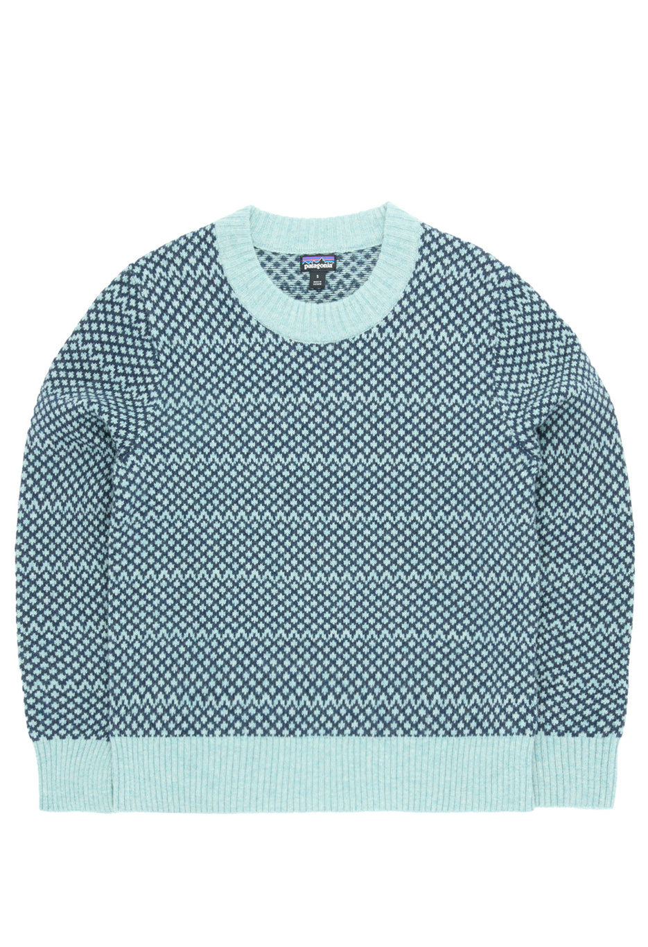 Patagonia Women's Recycled Wool-Blend Crewneck Sweater - Snowdrift: Thermal Blue