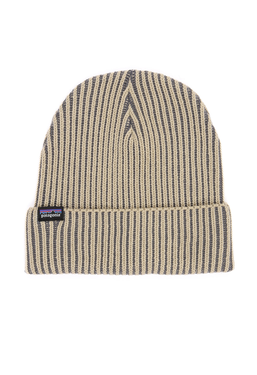 Patagonia Fishermans Rolled Beanie - Contrast Stripe / Weathered Stone