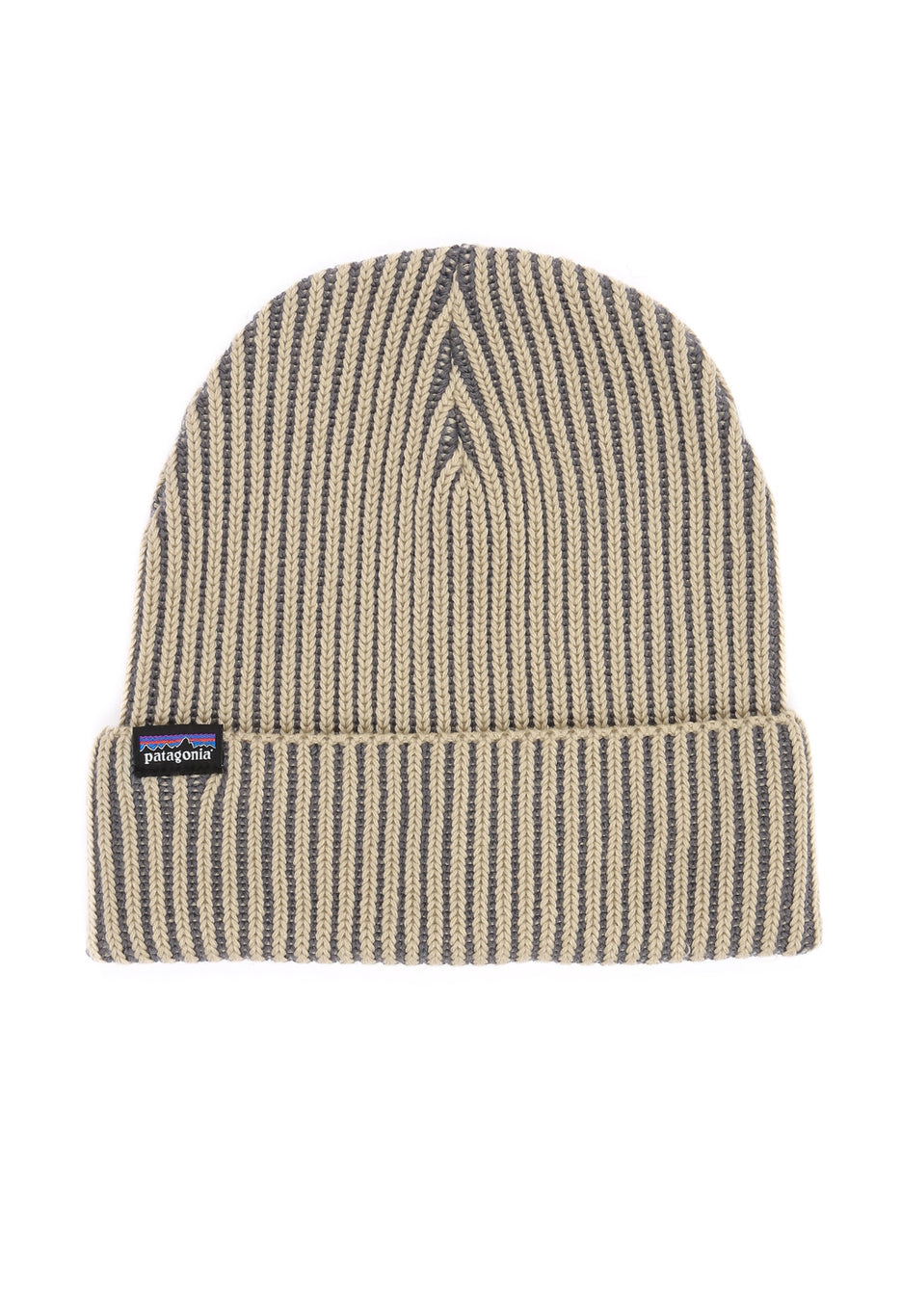 Patagonia Fishermans Rolled Beanie - Contrast Stripe / Weathered Stone