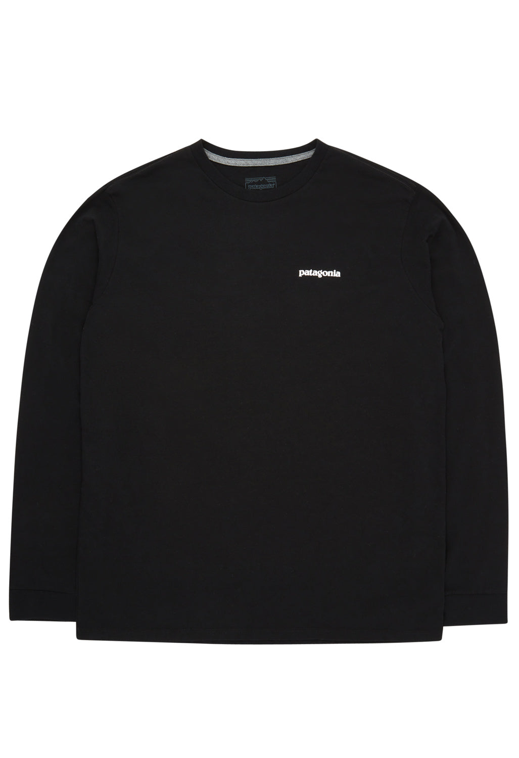 Patagonia P6 Logo Men's Long Sleeve Responsibili-Tee - Black