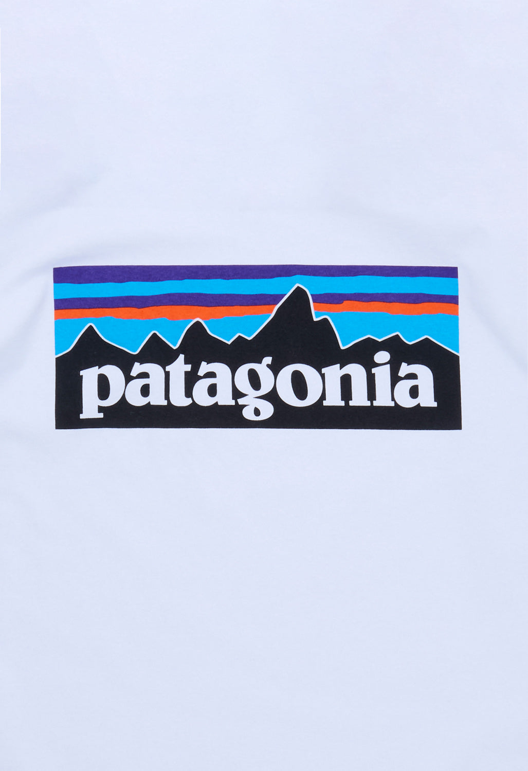 Patagonia P6 Logo Men s Long Sleeve Responsibili Tee White Outsiders Store UK
