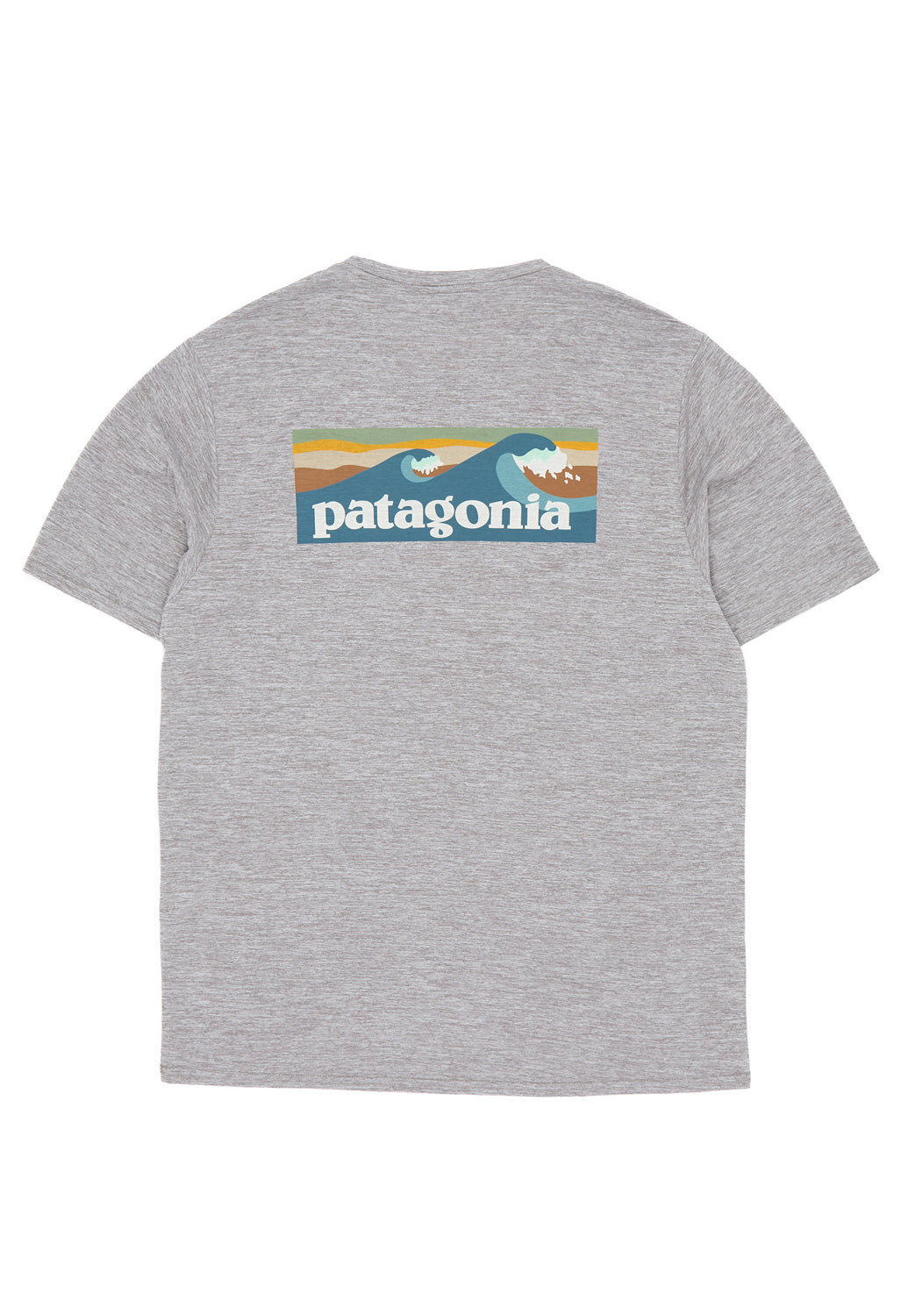 Patagonia Cap Cool Daily Graphic Men's Tee - Feather Grey / Abalone Waters Logo