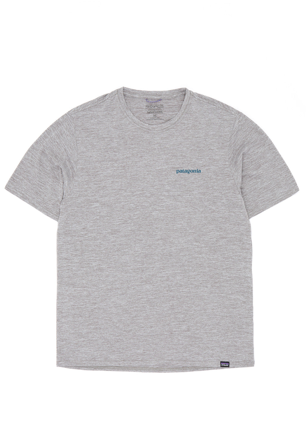 Patagonia Cap Cool Daily Graphic Men's Tee - Feather Grey / Abalone Waters Logo