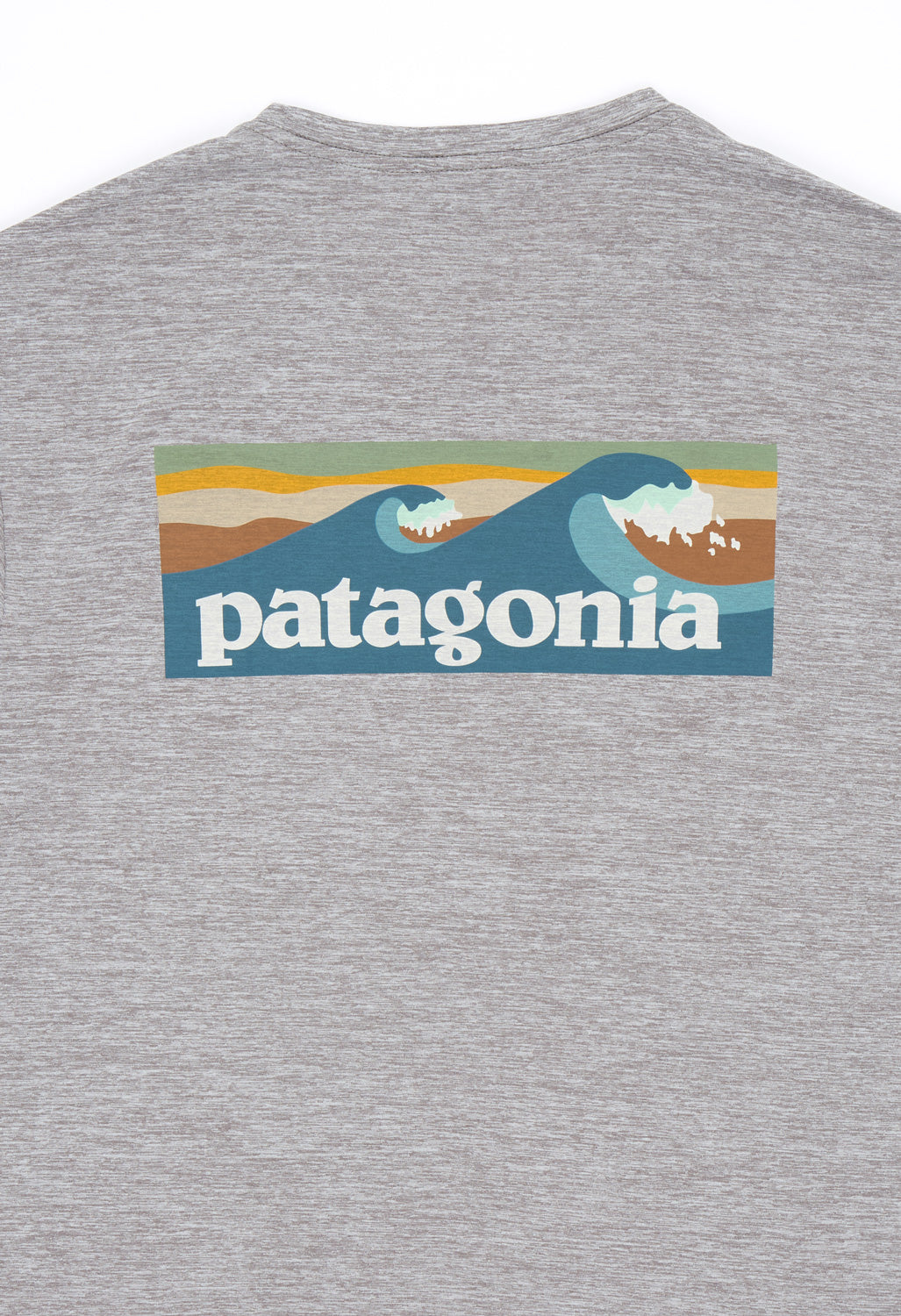 Patagonia Cap Cool Daily Graphic Men's Tee - Feather Grey / Abalone Waters Logo
